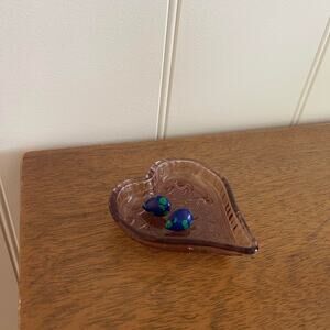 Vintage NIB ARCTIC BLUE OPAL 14KT GOLD Earwire 10 mm Earrings